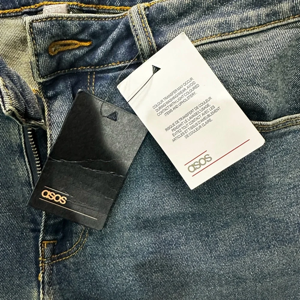 🔵 NWT ASOS Stretch Denim Jeans — W32 L30 | Premium Indigo Wash
